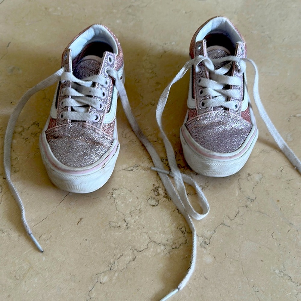 Glitter Pink Vans Toddler Size 10.5